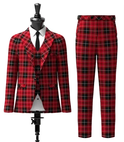 Pride of Wales Tartan Suit Front