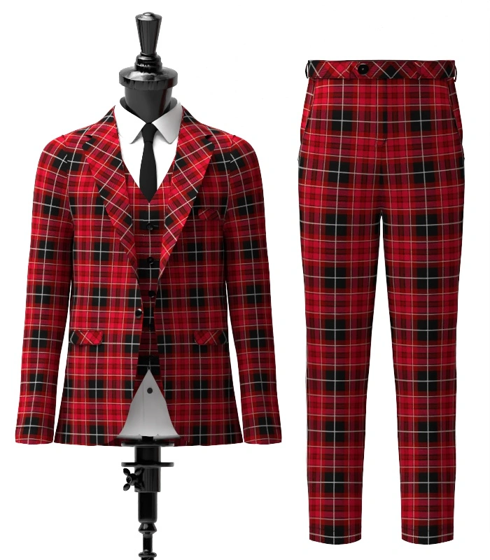 Pride of Wales Tartan Suit Front Pride of Wales Tartan Suit Front