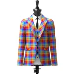 Rainbow Tartan Jacket Front