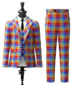 Rainbow Tartan Suit Front