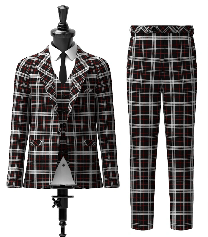 St Mirren Tartan Suit Front St Mirren Tartan Suit Front