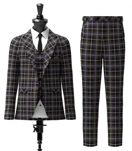 Teylu Coleman Tartan Suit Front
