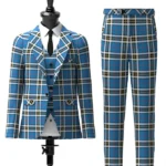 Thomson Dress Blue Tartan Suit Front