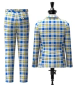 Ukraine Forever Tartan Suit Back