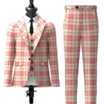 Ailsa Pink Tartan Suit Front