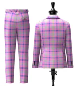 Aliam Tartan Suit Back