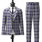 Bannockbane Silver Tartan Suit Front