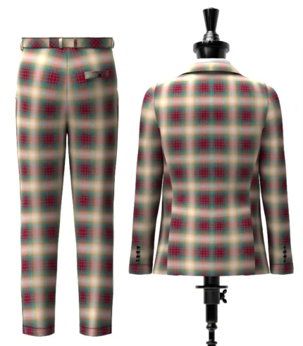 Beach & Berry Tartan Suit Back