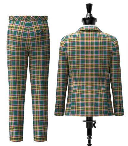 Belwade Tartan Suit Back