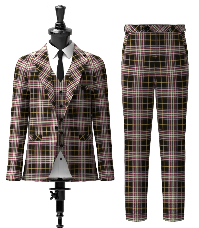 Bird Family Tartan Suit Front Bird Family Tartan Suit Front
