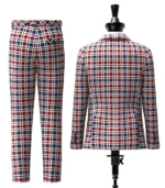 Border Bell Tartan Suit Back