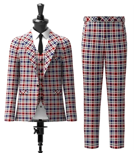 Border Bell Tartan Suit Front
