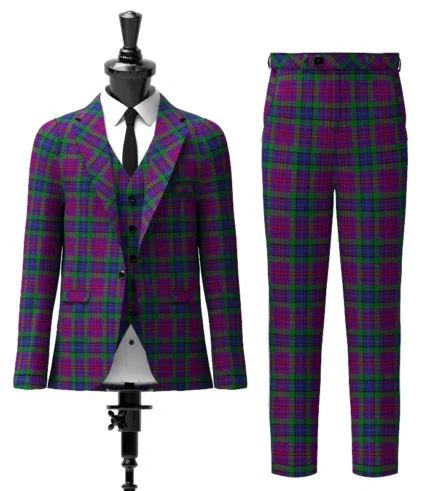 Braid Tartan Suit Front