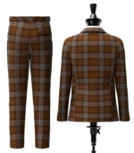 Brown Heather Tartan Suit Back