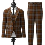 Brown Heather Tartan Suit Front