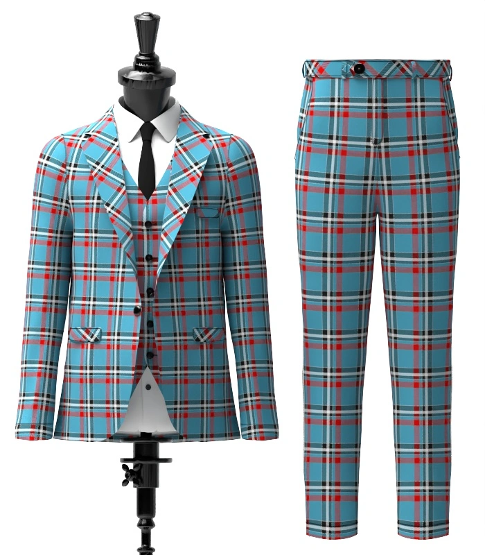 Caledonian Maasai Tartan Suit Front Caledonian Maasai Tartan Suit Front