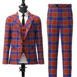 Chinese Scottish Tartan Suit Front