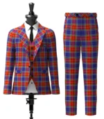Chinese Scottish Tartan Suit Front