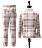 Clayton Dress Tartan Suit Back