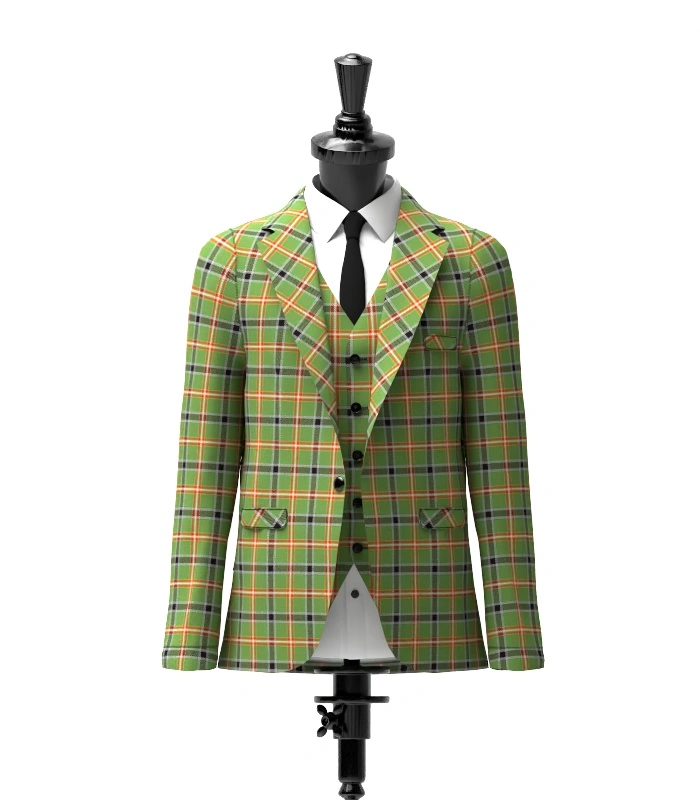 Courtet-Meyer Tartan Jacket Front Courtet-Meyer Tartan Jacket Front