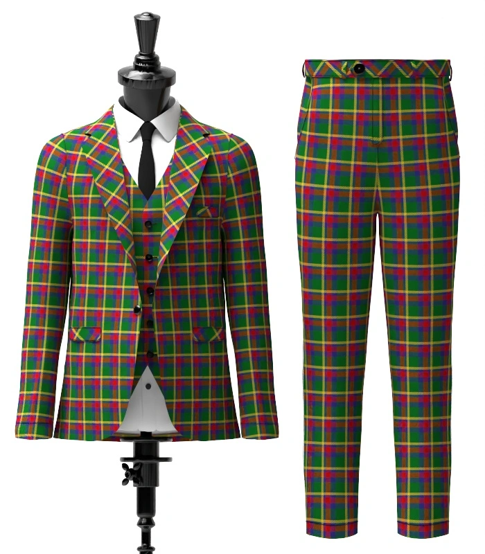 Creek Indian Nation Tartan Suit Front Creek Indian Nation Tartan Suit Front