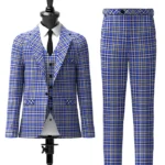 Cummins Royal Blue Tartan Suit Front