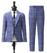 Cummins Royal Blue Tartan Suit Front