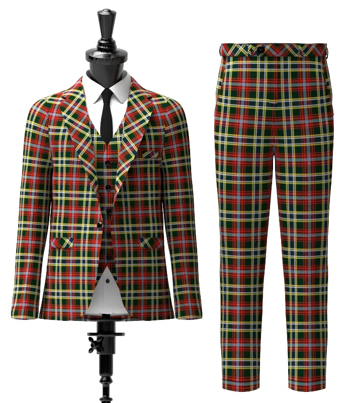 Currie of Arran Tartan Suit Front Currie of Arran Tartan Suit Front