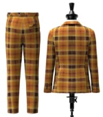 Digital Gold Tartan Back