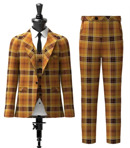 Digital Gold Tartan Front