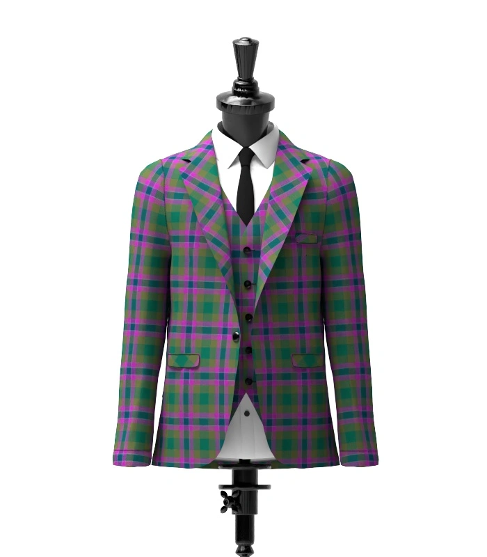 Dunans Rising Tartan Jacket Front Dunans Rising Tartan Jacket Front