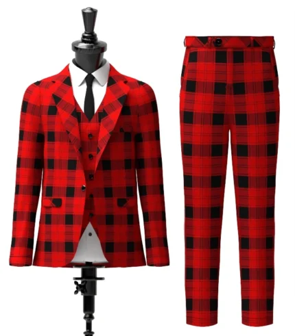 Ewing Tartan Suit Front