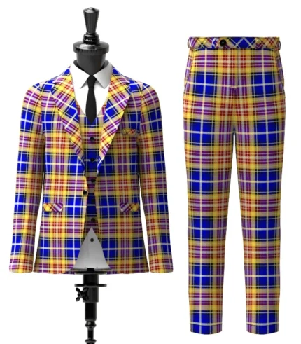 German Tartan Suit Front