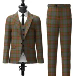Gray Tartan Suit Front