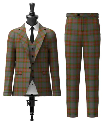 Gray Tartan Suit Front