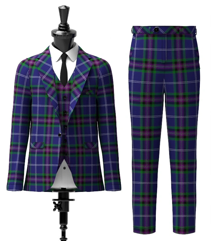 Heart of Scotland Tartan Suit Front Heart of Scotland Tartan Suit Front