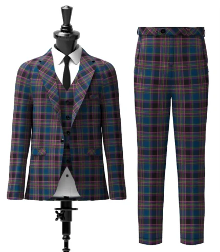 Highland Mist Tartan Suit Front