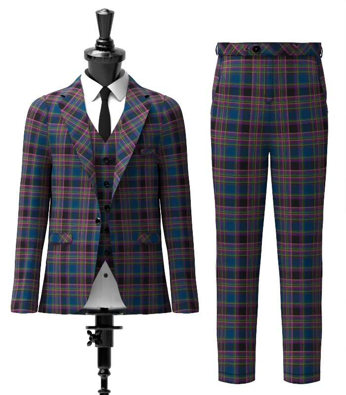 Highland Mist Tartan Suit Front Highland Mist Tartan Suit Front