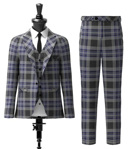 Hood Tartan Suit Front