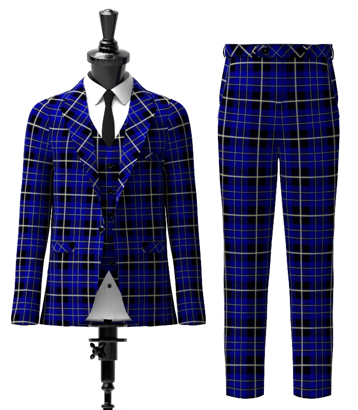 Island of Barbados Tartan Suit Front Island of Barbados Tartan Suit Front