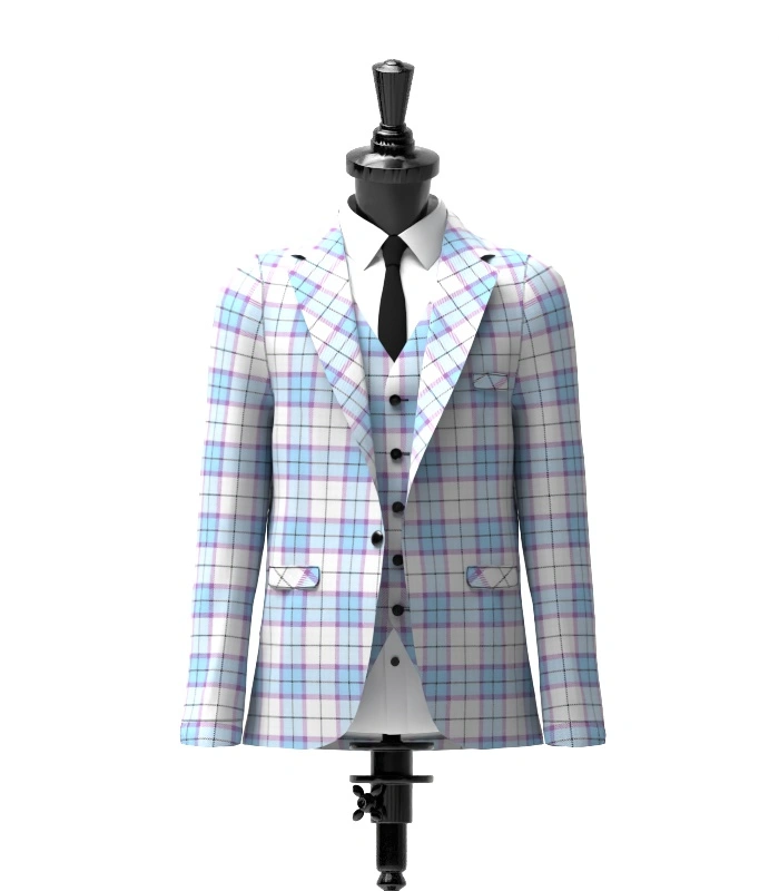 Islander Dress Tartan Jacket Front Islander Dress Tartan Jacket Front