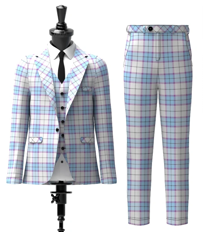 Islander Dress Tartan Suit Front Islander Dress Tartan Suit Front
