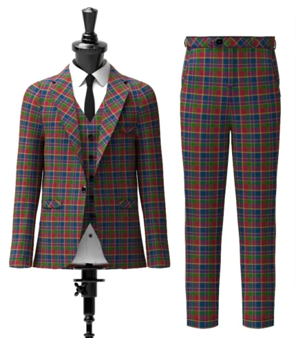 Land_s End Maroon Tartan Suit Front