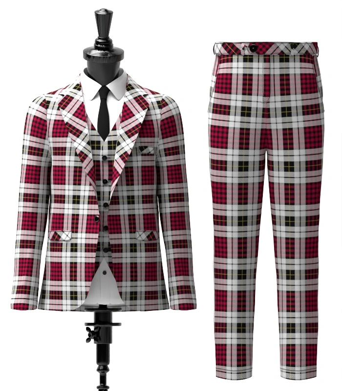 Little Dress Tartan Suit Front Little Dress Tartan Suit Front