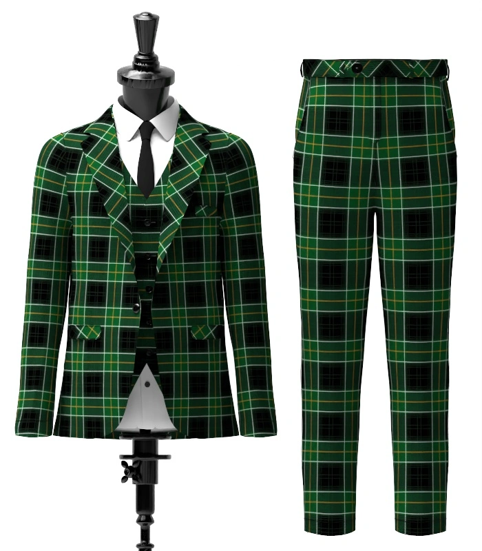 Malone Tartan Suit Front Malone Tartan Suit Front