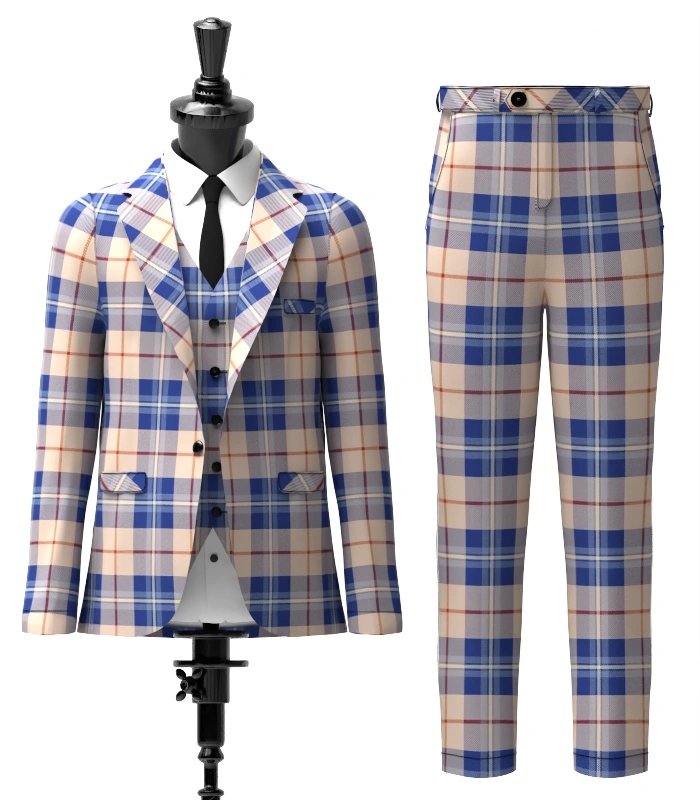Mulberry Tartan Suit Front Mulberry Tartan Suit Front