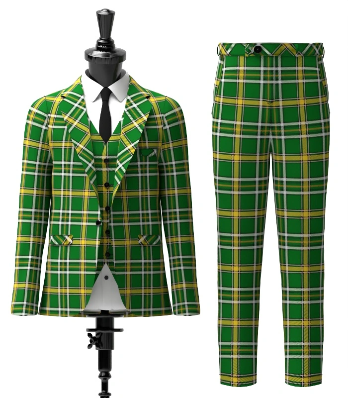 Offaly County Tartan Suit Front Offaly County Tartan Suit Front