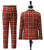 Peacock Tartan Suit Back