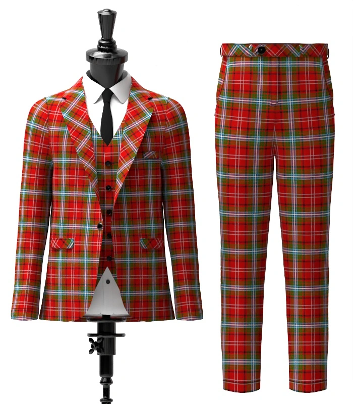 Peacock Tartan Suit Front Peacock Tartan Suit Front