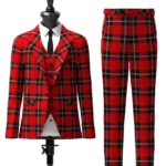 Ramsay Red Tartan Suit Front